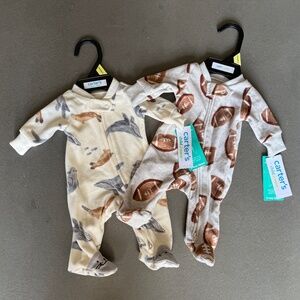 NWT Preemie Fleece Footed Pajamas Bundle